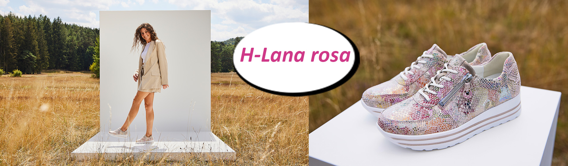 Waldlaufer H-Lana rosa kényelmes nubukbőr rózsaszín mintás cipő