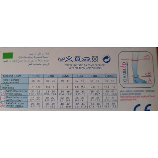 Scudotex 450/4 Riposante pihentető térdzokni férfi 18-21 Hgmm