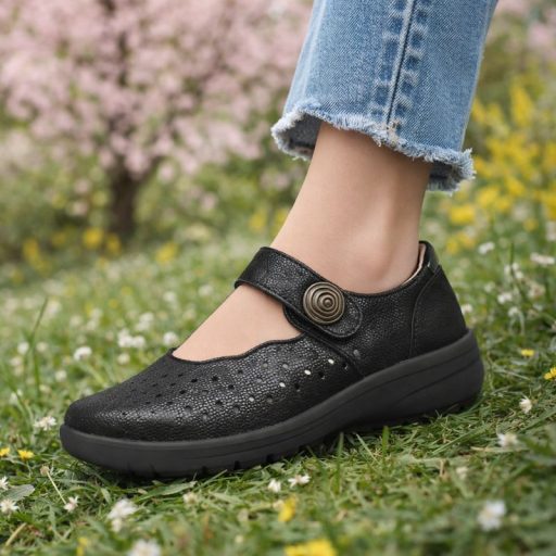 G-Comfort kényelmi  FEKETE női szandálcipő