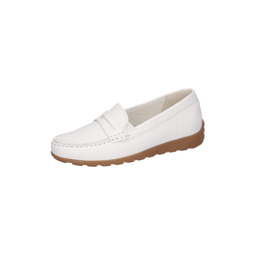 H-Lucy fehér szarvasbőr mokaszin  