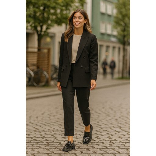 H-Serena fekete mokaszín